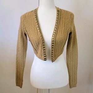 Cache Vintage Gold Bolero Sweater